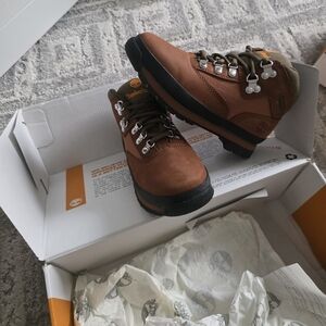 Timberland Kid's Tan and Black Boots